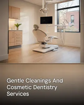 Generated post: bright modern dental operatory with an exam chair by a window