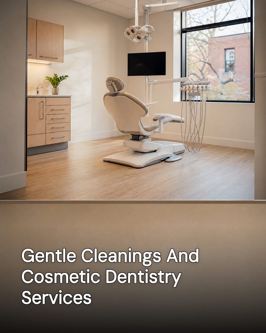 Generated post: bright modern dental operatory with an exam chair by a window